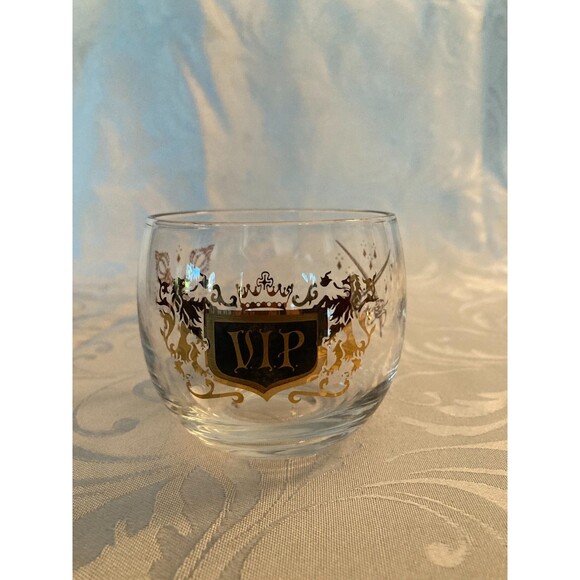 Vintage 60s Cocktail Glasses 1960s Gold Black Mid Century Retro Mod Mad Men - Picture 2 of 5